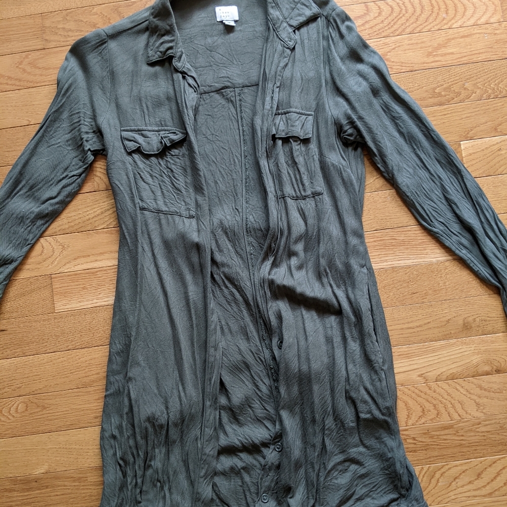 A new day green duster cardigan